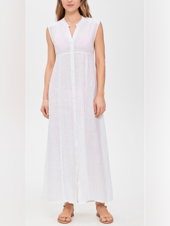 Beach Riot Dresses & Skirts - Beach Riot Sandra Dress Cotton Maxi Small White Vacation Resort wear
